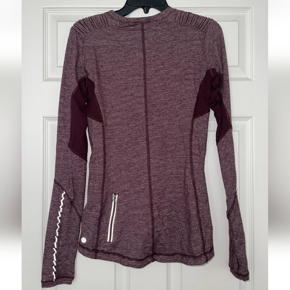 ⭐️LULULEMON STAR RUNNER LONG SLEEVE ACTIVEWEAR TOP SZ8 BORDEAUX DRAMA TONKA - Picture 4 of 8